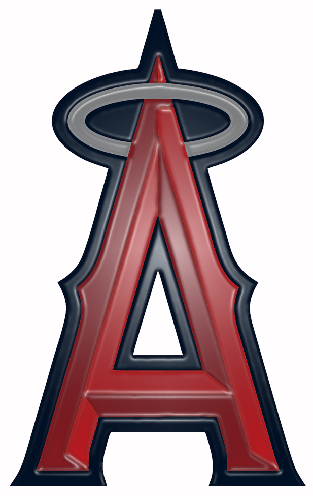 Los Angeles Angels Plastic Effect Logo vinyl decal